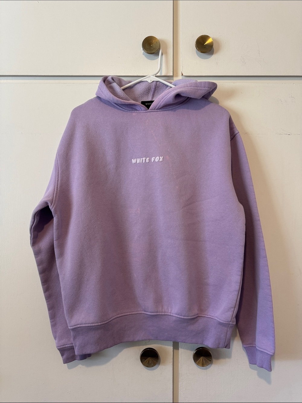 White Fox Lavender Hoodie XS/S